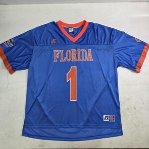 Vintage Florida Gators NCAA Football Jersey Team Issue Russell Athletic Mens 2XL